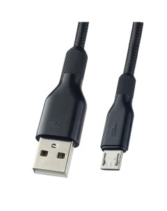 Кабель USB2 0 A вилка Micro USB вилка силикон черный длина 1 м U4807 Perfeo