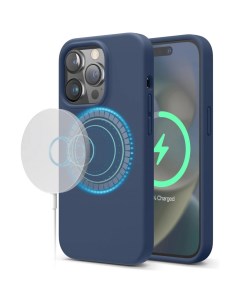 Чехол MagSafe Soft silicone case для iPhone 14 Pro Синий Elago
