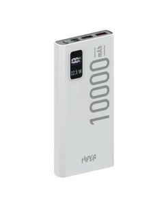 Внешний аккумулятор EP 10000 10000 мАч 3A 2 USB QC PD дисплей белый Hiper