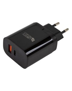 Сетевое зарядное устройство LP USB C PD 3 0 USB QC 3 0 18W Power Series черное коробка Liberty project