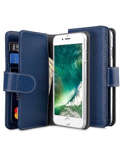Чехол для Apple iPhone 7 8 SE 2020 Wallet Plus Book Type темно синий Melkco