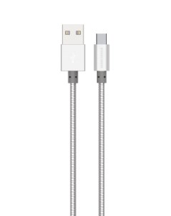 Дата кабель K31a USB 2 1A для Type C металл 1м Silver More choice