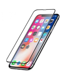 Защитное 3D стекло для iPhone XS Max противоударное закругленные края Черный Roscase