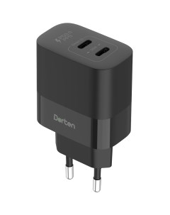 Сетевое зарядное устройство 35W 2USB C PD 2xUSB Type C 3 А черный Dorten