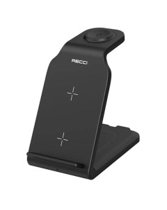 Беспроводное зарядное устройство RCW 16 4 в 1 для iPhone Watch AirPods 15 Вт черный Recci