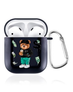 Чехол для Apple AirPods 2 Мишка Тони черный Musthavecase