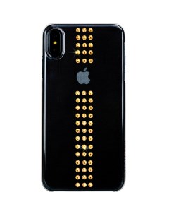 Чехол Stripe Case для iPhone Xs Max Transparent Gold Bling my thing