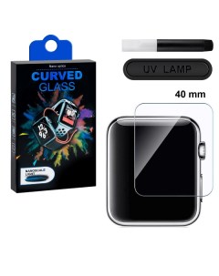 Защитное стекло для Apple Watch 40mm UV Glue Nobrand