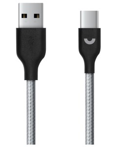 Кабель USB USB Type C нейлон 1 м серый Prime line