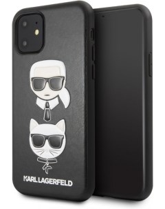 Чехол Karl Lagerfeld PU Leather Karl and Choupette Hard iPhone 11 Черный Cg mobile
