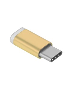 Переходник USB Type C MicroUSB 2 0 M F Золотистый Gcr
