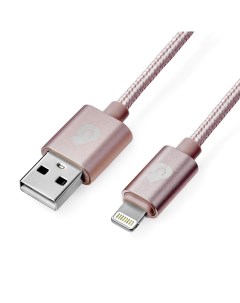 Кабель USB Lightning CORD 1 м розовый Ubear