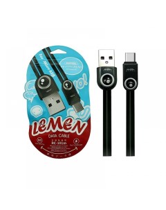 Data кабель USB Lemen RC 101a Type C черный 100см Remax