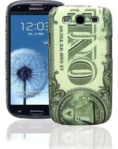 Чехол для Samsung Galaxy S3 зеленый с рисунком Money Sbs