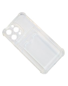 Чехол для iPhone 13 Pro силиконовый с картхолдером прозрачный Promise mobile