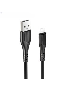 Дата кабель K31m USB 2 4A для Lightning 8 pin TPE 1м Black More choice