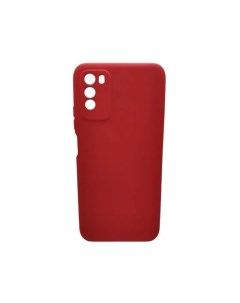 Чехол с защитой камеры Xiaomi Poco M3 красный Silicone cover
