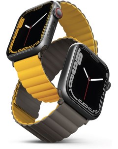 Ремешок Revix reversible Magnetic для Apple Watch 42 44 45 mm Mustard Khaki Uniq