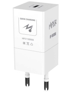 Сетевое зарядное устройство HP WC006 1xUSB Type C 3 А белый Hiper