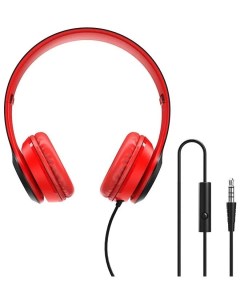 Наушники BO5 Star sound накладные микрофон Jack 3 5 мм кабель 1 2 м красные Borofone