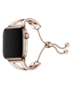 Ремешок Apple Watch 38 mm V Lady белый с золотым Unknown