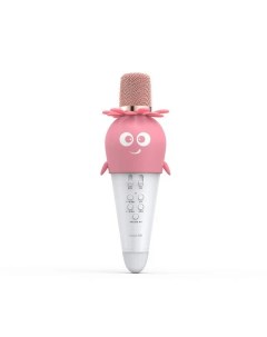 Беспроводной караоке микрофон детский с блютуз Розовый Qvatra