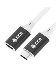 Кабель usb type c usb type c UC24 1 м белый черный Gcr