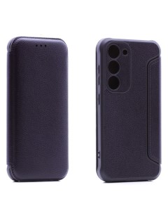Чехол книжка для Samsung S23 Plus с защитой для камеры черный Smart case