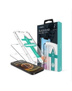 Защитное стекло 2 5D 2шт Easy App для Apple iPhone 12 mini 0 3мм черная рамка Deppa