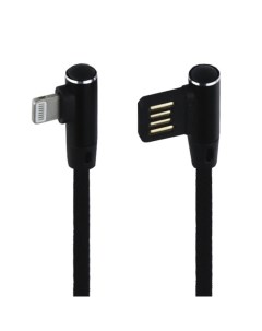 USB кабель LP для Apple Lightning 8 pin оплетка Т порт 1м черный европакет Liberty project