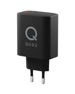 Сетевое зарядное устройство 65Вт USB A Type C черное QWCGAN65WBLK Qub