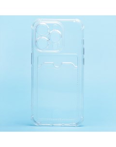 Чехол iPhone 14 Pro силиконовый с картхолдером прозрачный Promise mobile