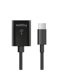 Кабель Comfort USB micro USB 0 15 м Black Nobby