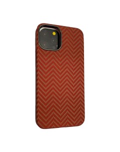 Чехол Kevlar для iPhone 12 12 pro арамид ударопрочный ультратонкий красный K-doo