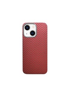 Чехол Kevlar для iPhone 13 арамид ударопрочный ультратонкий красная волна K-doo
