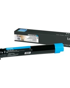 Картридж для лазерного принтера X950X2CG голубой оригинальный Lexmark