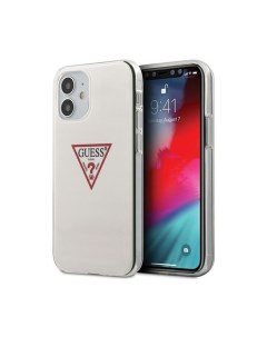 Чехол Guess Shiny Triangle logo iPhone 12 mini Белый Cg mobile