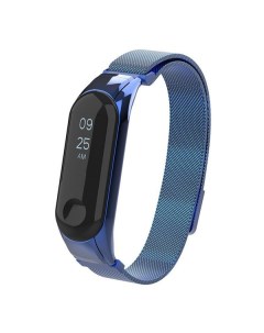 Ремешок Xiaomi Mi Band 3 металлический сетчатый синий Promise mobie