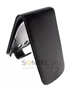 Чехол книжка для Samsung S5570 черный Clever case