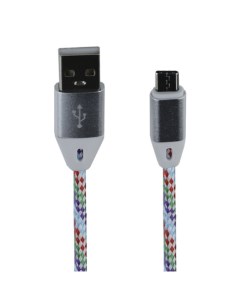 USB кабель LP Type C оплетка и металлические разъемы 1м синий европакет Liberty project