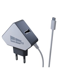 Сетевое зарядное устройство 2USB 1 5A для micro USB NC42m White Grey More choice