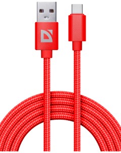 Кабель USB Type C F85 TypeC 1 м красный Defender