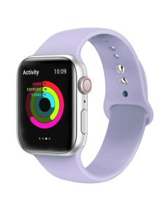 Силиконовый ремешок для смарт часов с застежкой Watch 42 44 мм голубо фиолетовый Nobrand