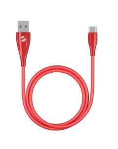Кабель Ceramic USB USB C 1м красный Deppa