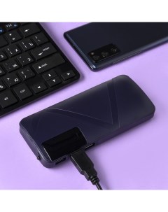 Внешний аккумулятор LuazON PB 05 6000 мАч 3 USB 2 А дисплей фонарик черный Luazon home