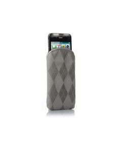 Чехол сумочка для IPhone 4 4S 3GS 3G мягкий серый с рисунком Sbs