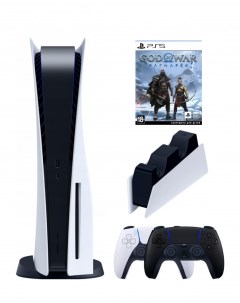 Игровая приставка PlayStation 5 3 ревизия 2 й геймпад черный зарядное God of War Sony