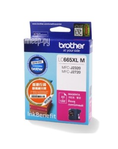 Картридж для струйного принтера LC 665XL M пурпурный оригинал Brother
