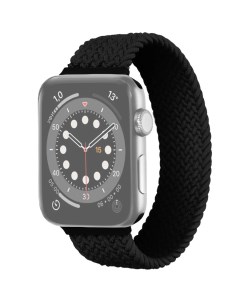 Ремешок для Apple Watch 1 6 SE 42 44 мм нейлоновый плетеный 145мм Черный Innozone