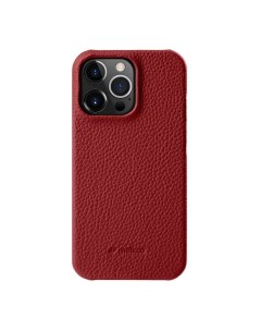 Кожаный чехол накладка для Apple iPhone 14 Pro Max 6 7 Snap Cover красный Melkco